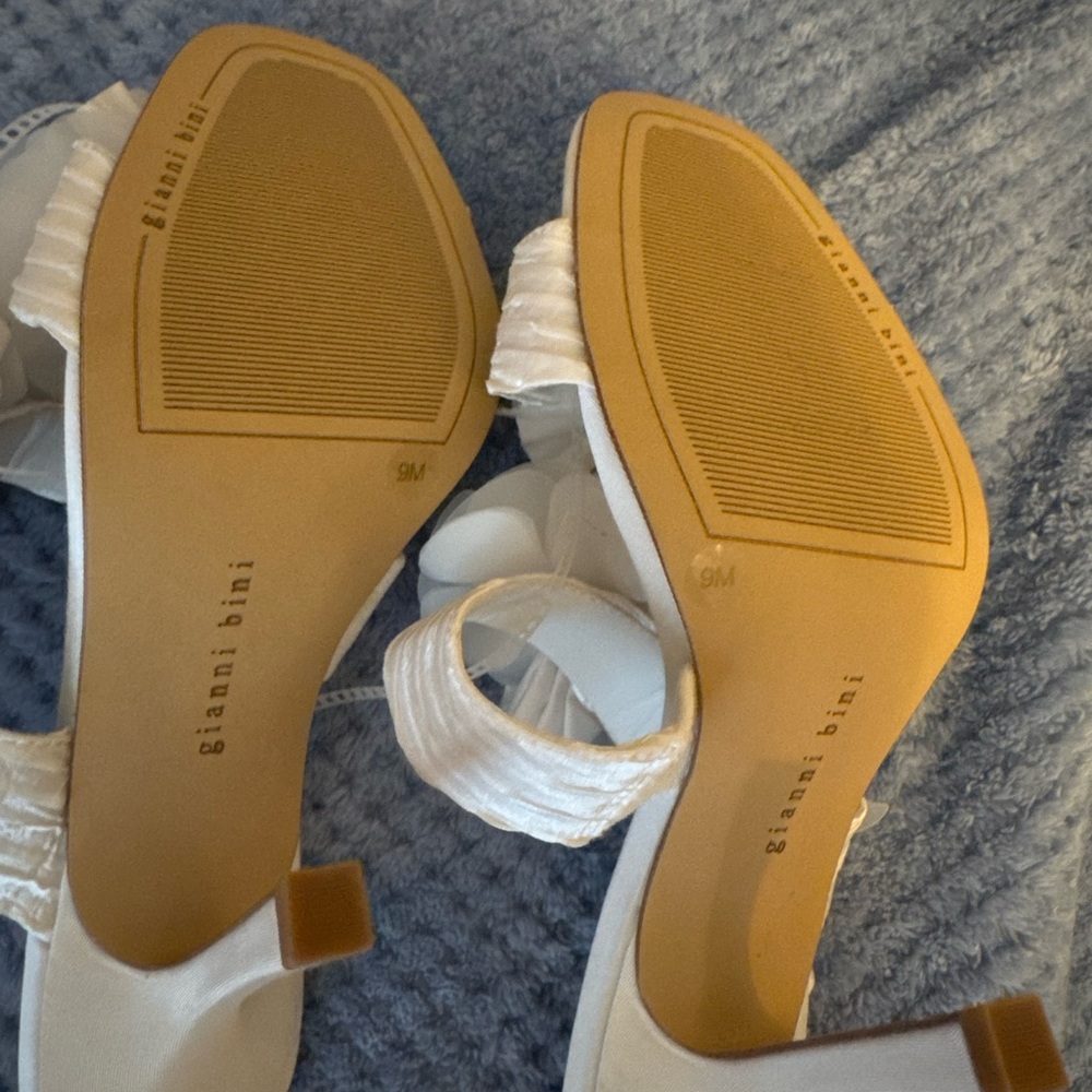 Gianni Bini White Summer Heels - Picture 3 of 5